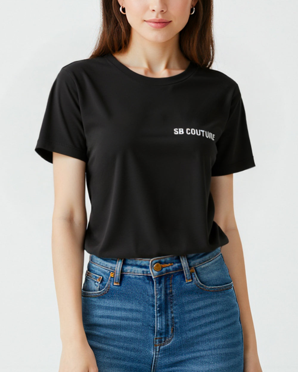 LOGO T-SHIRT SB COUTURE - essential nera cotone maniche corte
