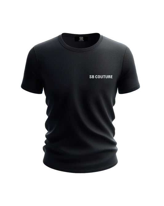 LOGO T-SHIRT SB COUTURE - essential nera cotone maniche corte