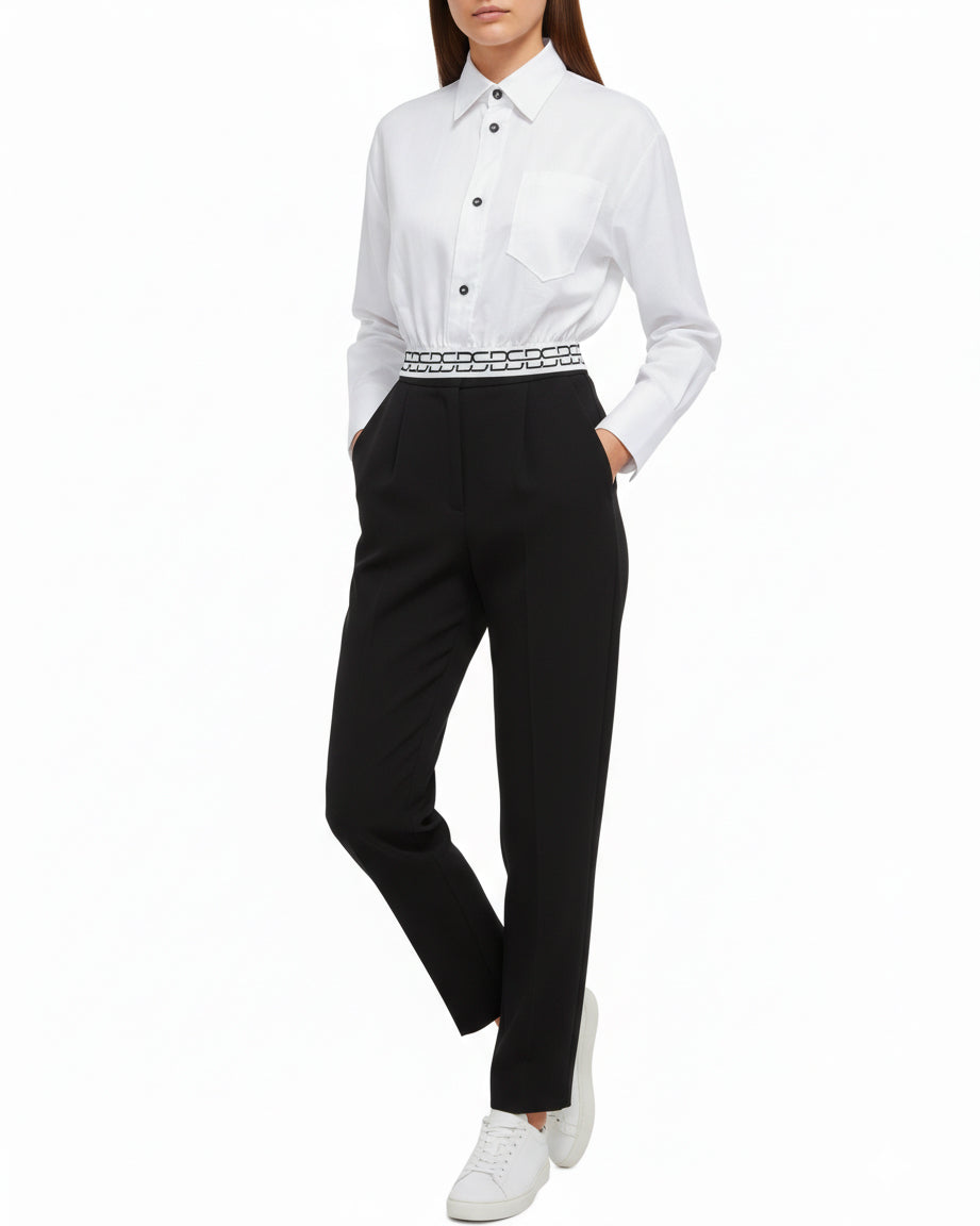 Camicia corta sartoriale made in Italy cotone bianco SB Couture