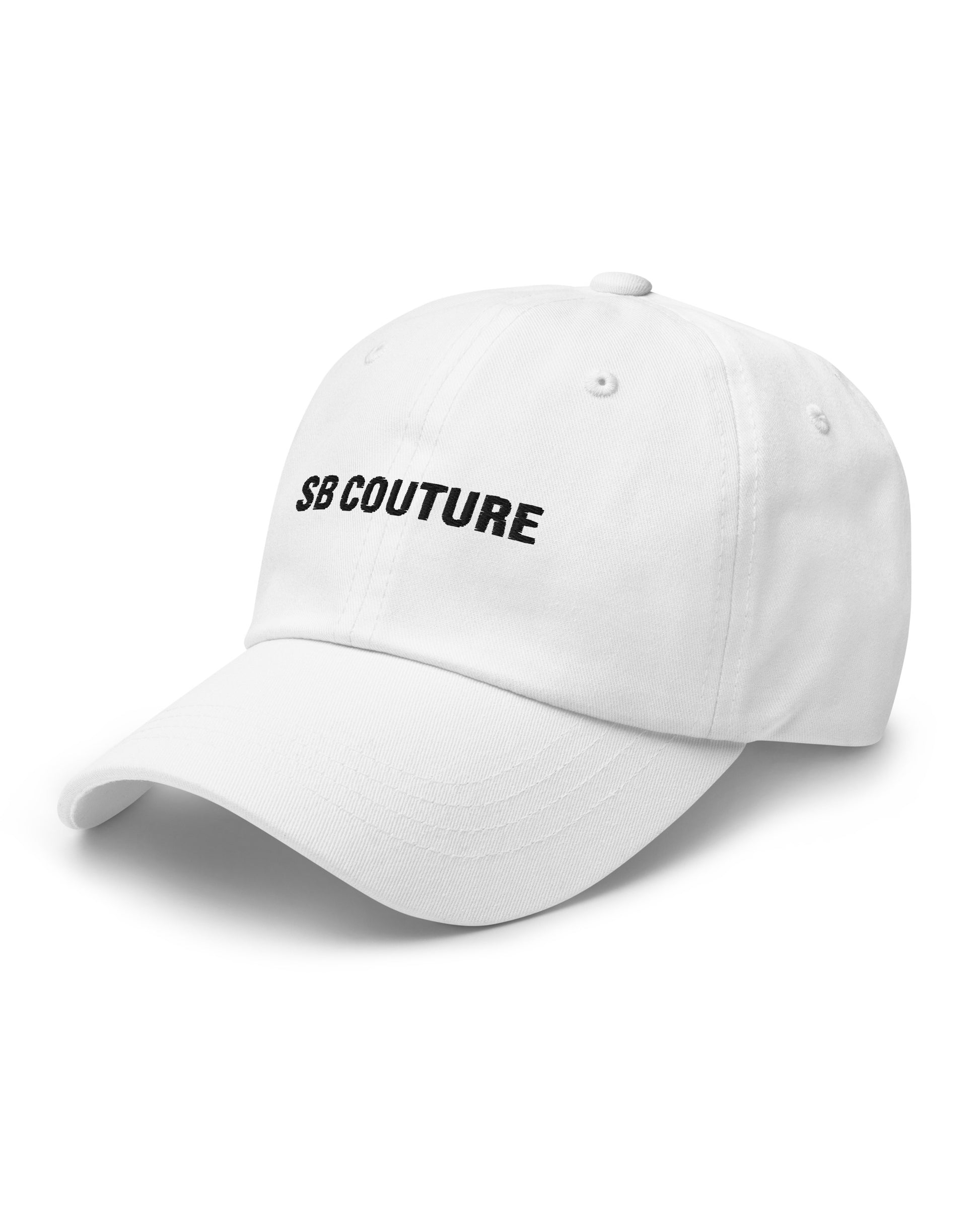 Logo Hat SB Couture - Bianco White - Capello con la visiera unisex con ricamo