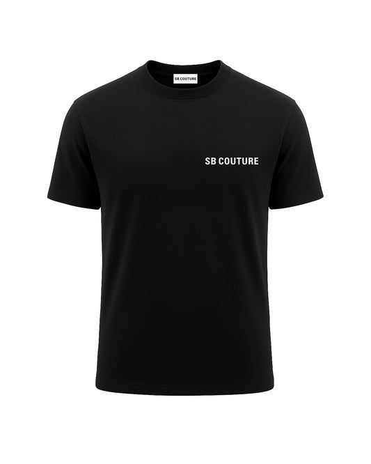 LOGO T-SHIRT SB COUTURE - essential nera cotone maniche corte