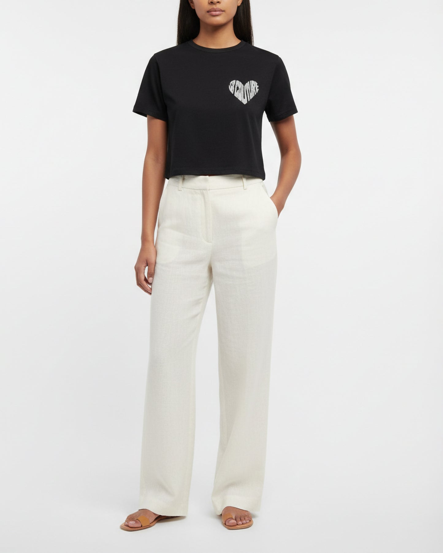 T-shirt Corta “Cuore” in Cotone