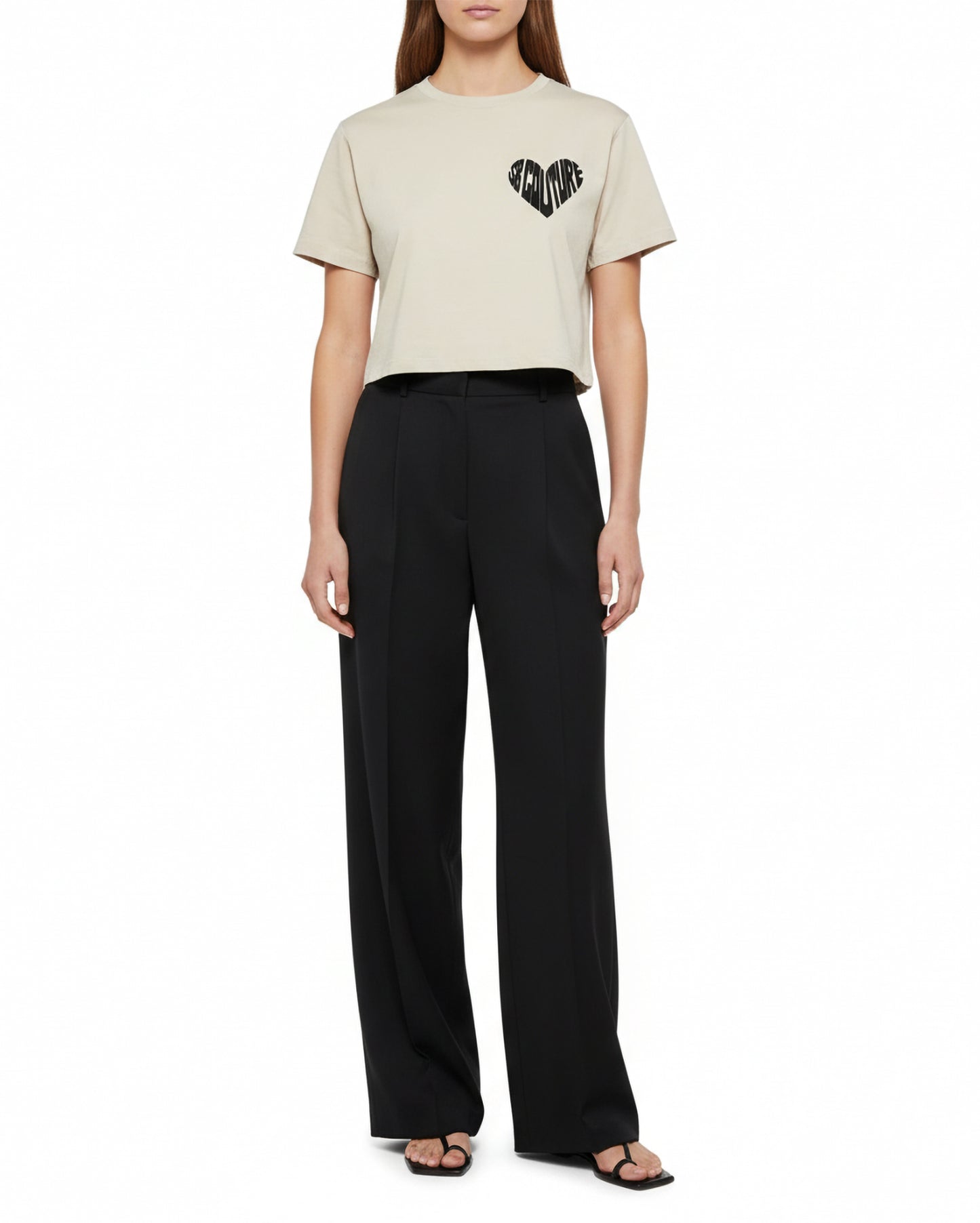 T-shirt Corta “Cuore” in Cotone