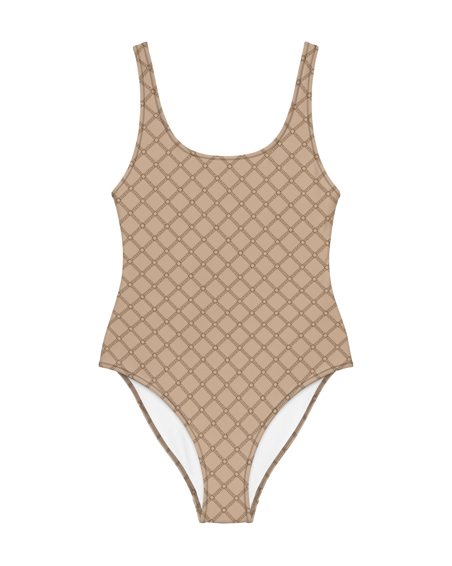 SB Couture MONOGRAM BODYSUIT - Beige - Body stampa all over pattern