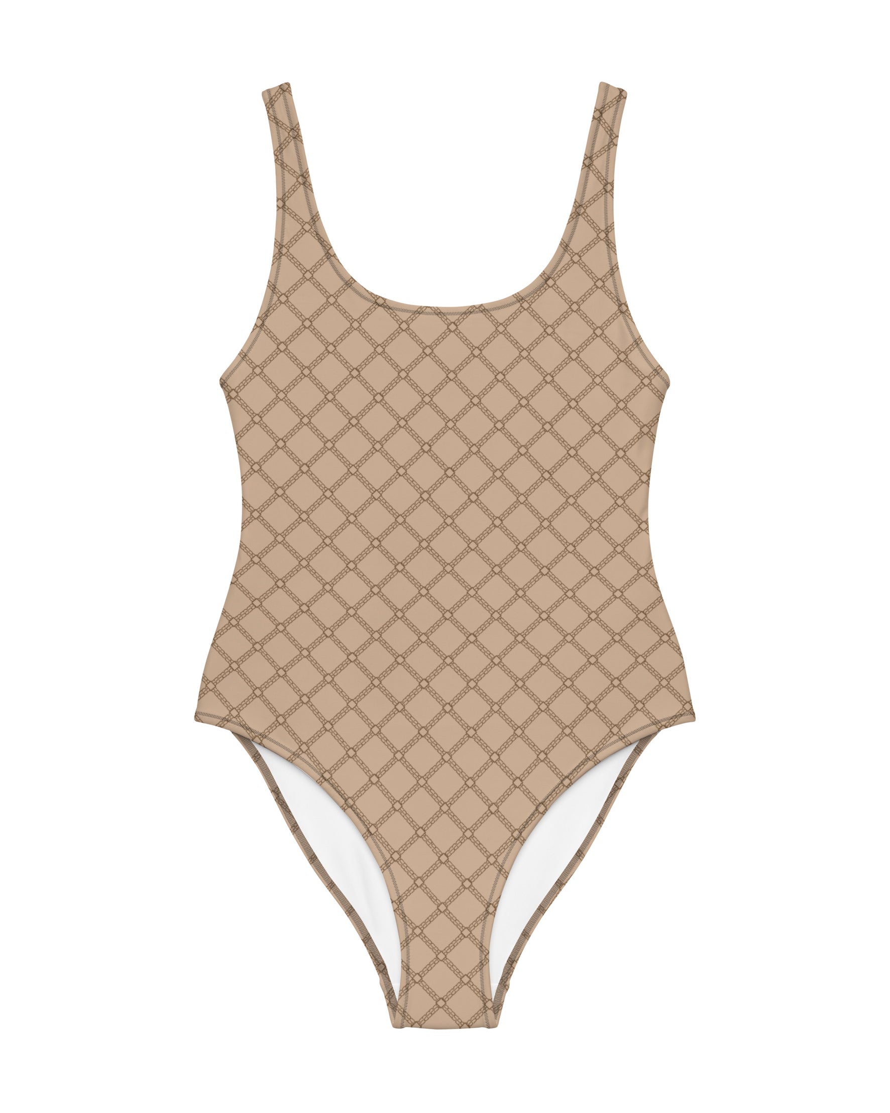 SB Couture MONOGRAM BODYSUIT - Beige - Body stampa all over pattern