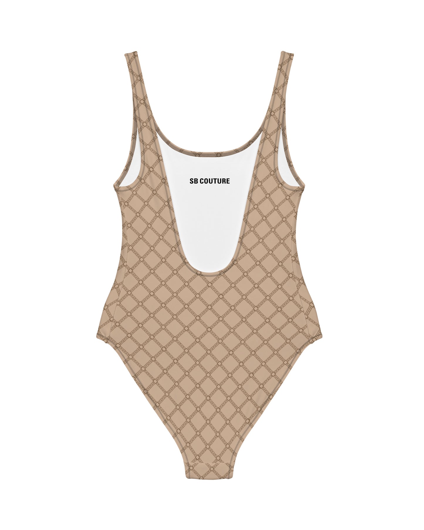 SB Couture MONOGRAM BODYSUIT - Beige - Body stampa all over pattern