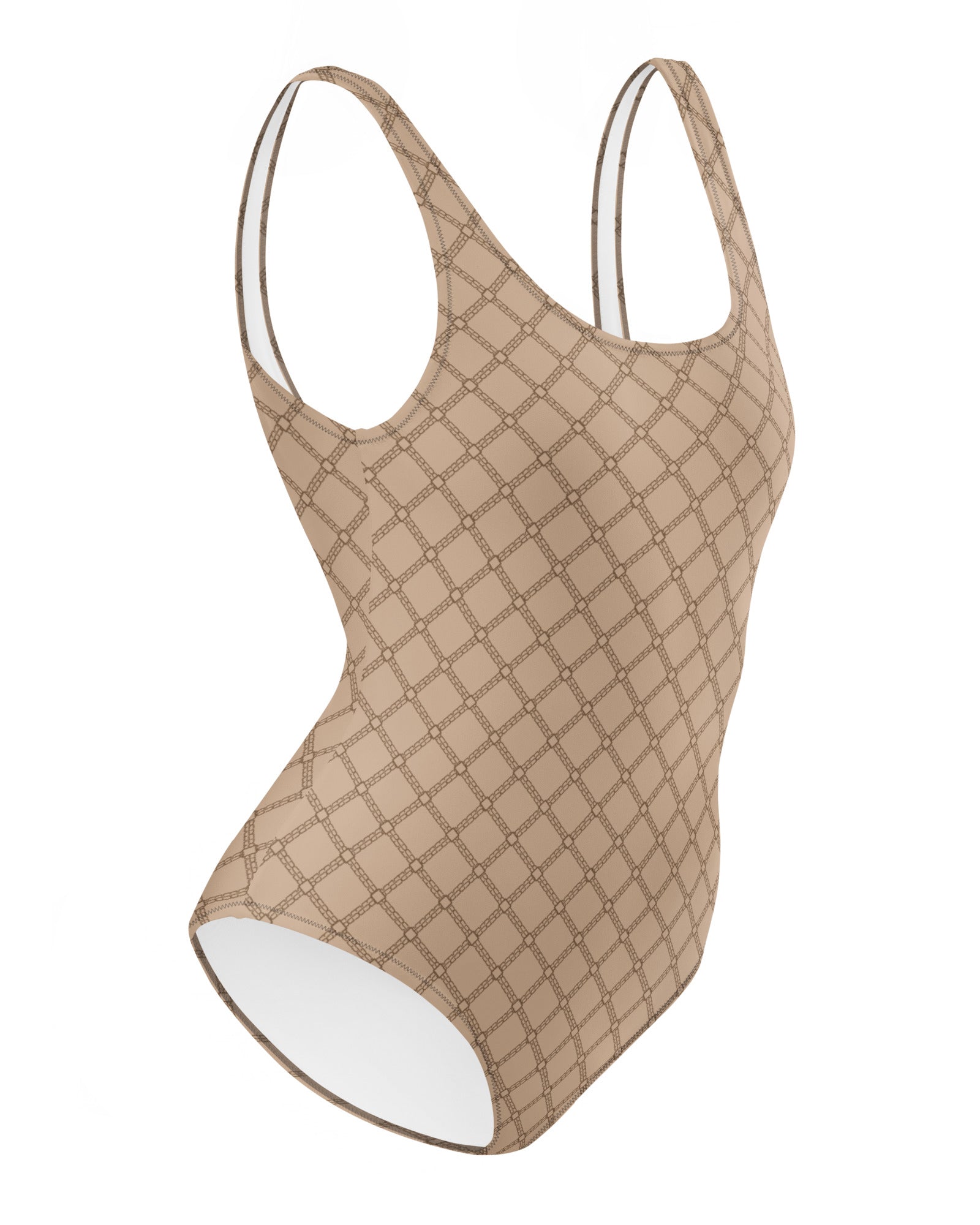 SB Couture MONOGRAM BODYSUIT - Beige - Body stampa all over pattern