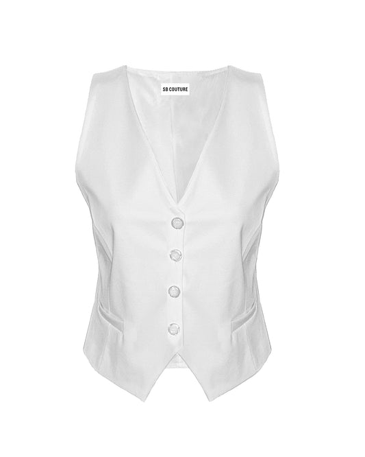 Gilet SB Couture Donna Bianco Made in Italy